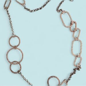 Elegant Long Gold Chain Link Necklace